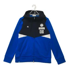 中古 レディース アディダスゴルフ adidas GOLF パーカー O 青×黒 ダブルジップ 裏毛