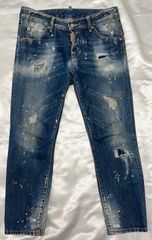 DSQUARED2 ディースクエアード　Cool girl cropped jean ダメージ加工 クラッシュ加工　デニム　パンツ　40  L  ジーパン　ぺいん