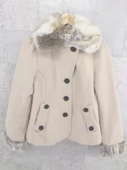 ◇ mysty woman ミスティ ウーマン ラビットファー コート M ベージュ系 *  【1002799976077】のサムネイル