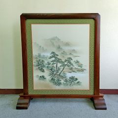 衝立特価和風衝立　襖山水画　御所車　セット衝立　訳アリ特価価格　１台限定 diTaaRufixbUGmSj6KUN2N.jpg@jpg