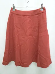 ◇ ⊇ NATURAL BEAUTY BASIC ウール ミニ フレア スカート サイズXS レッド系 レディース P  【1408200019805】