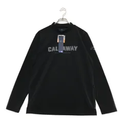 未使用品 メンズ キャロウェイ Callaway 長袖Ｔシャツ L 黒 【2024年秋冬モデル】モックネック