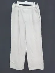 ◇ green label relaxing UNITED ARROWS ウエストゴム 裏起毛 タックパンツ サイズ36 オフホワイト系 レディース P  【1407260030980】