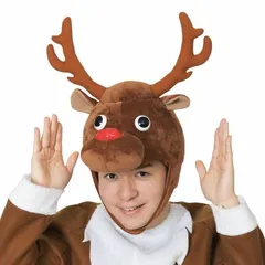 コミカルトナカイかぶりもの [サンタ コスプレ トナカイ 衣装 男性用 コスチューム クリスマス 衣装 イベント サンタ 仮装 メンズ トナカイ]【_888758】