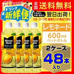 ミニッツメイド ゼロシュガー レモネード 600ml 24本入 x 2ケース（計48本）/157193C2