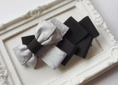 ≪ハンドメイド≫重ねリボンのバレッタ