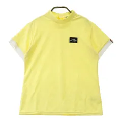 サイズ：M TOMMY HILFIGER GOLF トミー ヒルフィガーゴルフ  ハイネック 半袖Tシャツ ロゴ総柄 イエロー系 [240101444005] ゴルフウェア レディース ストスト