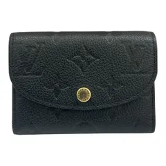 極美品 ルイ・ヴィトン LOUIS VUITTON コインケース ポルトモネ ロザリ モノグラムアンプラント ノワール M81455 ノワール レザー ポルトモネ・ロザリ レディース Used A ♯0203010253