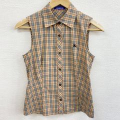 ✨美品✨　Burberrys BLUELABEL　バーバリーブルーレーベル　ノバチェック柄　ノースリーブシャツ　サイズ38