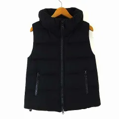 メイソングレイ MAYSON GREY ダウンベスト ジップアップ ハイネック S 1 黒 ブラック 美品のサムネイル