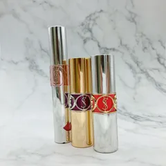 Yves Saint Laurent イヴ・サンローラン YSL ヴォリュプテ ウォーター カラーバーム 18 ルージュ ヴォリュプテ シャイン 94 ティント イン バーム 9 リップ 口紅 グロス ピンク系 パープル系  3点 まとめ売り 01-0021