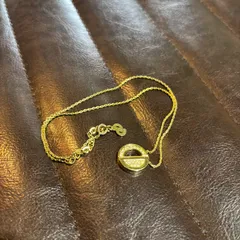 【Christian Dior クリスチャンディオール】ヴィンテージネックレス ゴールド ロゴチャーム　ドイツ製　CDロゴ　ライトストーン