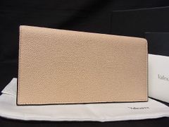 ■新品同様■ Valextra ヴァレクストラ レザー 二つ折り 長財布 ウォレット 札入れ カード入れ ピンクベージュ系 AD9997ｱZ