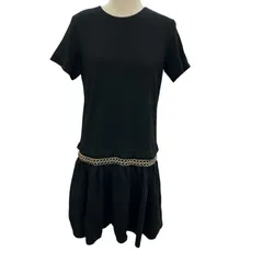 ミニワンピース 黒 チェーン装飾 MOSCHINO モスキーノ ミニワンピース 黒 チェーン装飾 MOSCHINO モスキーノ MOSCHINO