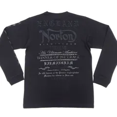 ノートン ブラックシリーズ ロンT Norton 長袖Tシャツ 刺繍&ラメプリント 243N1109B 黒 新品