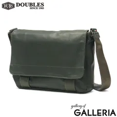 ダブルス ショルダーバッグ メンズ レディース DOUBLES バッグ ブランド 本革 革 牛革 斜めがけ 大人 横型 おしゃれ 黒 B5 VWE-1926 GREEN