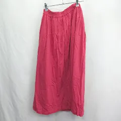 ◇ ⊂ UNITED ARROWS ユナイテッドアローズ ロング フレア スカート サイズF レッド レディース E  【1412090058936】