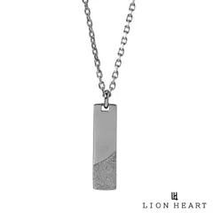 ライオンハート サンド ワイドプレート ネックレス サージカルステンレス316L シルバー 金属アレルギー対応 メンズ ブランド LION HEART