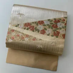 名古屋帯 正絹 唐織 上品な花草 九寸 MA-301