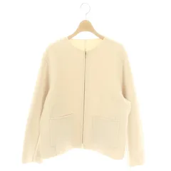 美品　23区 32 ウールリバー　ショートブルゾン　ノーカラー ウールリバー ショート ブルゾン（SCWWSW0406） | 23