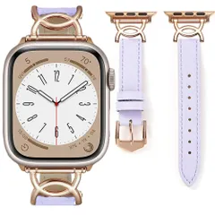 Youmai コンパチブル Apple Watch バンド 本革 レディース Apple watch Ultra2/Ultra/ Series10/9/ 8/7/6/5/4/3/2/1/SE レザー交換ベルト 柔らかい おしゃれ 可愛い アップルウォッチ バン