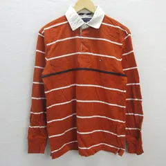 G■トミーヒルフィガー/TOMMYHILFIGER ラガーシャツ/ボーダー柄/men's/19【中古】■