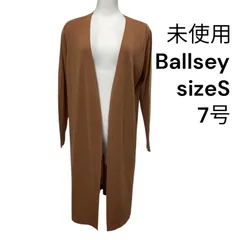 ◆未使用 ボールジィ Ballsey ロングカーディガン 長袖 ブラウン ウール100% S、7号 レディース S5U037