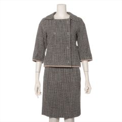 S Max Mara エスマックスマーラ コットン×ウール セットアップ J36/34 ブラウン 90460283/91061683