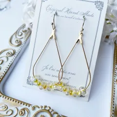 雨の季節のチェコビーズ・大粒の雫ピアス5