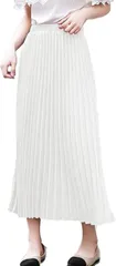 サテン 下 上 丈 ひざ ミモレ マキシ ロング フレア ゴム ウエスト レディース aライン スカート プリーツ Nalu] La [Kai