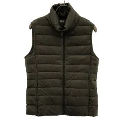 ユニクロ ウルトラライト ダウンベスト M カーキ UNIQLO 収納ポーチ付き レディース