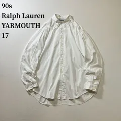 90s Ralph Lauren YARMOUTH BD　無地　長袖シャツ　ラルフローレン　ホワイト　17 古着