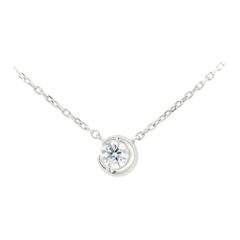 スタージュエリー ムーンセッティング ダイヤモンド ネックレス 0.10ct Pt950(プラチナ) 質屋出品