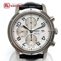 HERMES エルメス 腕時計 クリッパー クロノ  CP1.910 SS シルバー