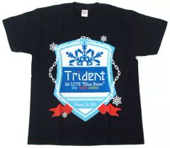 [중고] T 셔츠 (여성 아이돌) Trident T 셔츠 블랙 M 사이즈 [Trident 1st LIVE [Blue Snow]]