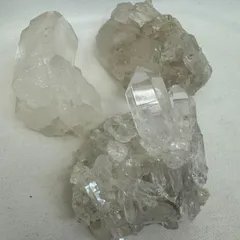 K【セット売り】水晶 原石 天然石 透明 3点セット 約239g