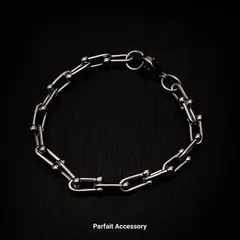 【新品未使用】シルバー Uチェーン ブレスレット 20cm【化粧箱付き】レディース メンズ ユニセックス　　　CHAC300801007