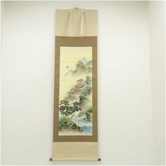 掛軸】高砂之図 松竹梅 鶴亀 友誠銘 木箱付 昭和期 - メルカリ