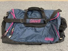 ・Coleman コールマン ボストンバッグ ネイビー ピンク 旅行バッグ 鞄　【C5/0304-1】