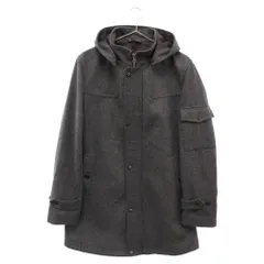 BARNEYS NEWYORK (バーニーズ ニューヨーク) ウール フーデッド ステンカラーコート 1145836 グレーのサムネイル