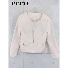◇ green label relaxing UNITED ARROWS ノーカラー  ジャケット サイズ38 ベージュ レディース  【中古】 【1102150000837】