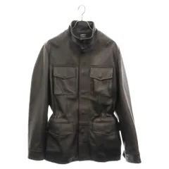 EMMETI (エンメティ) × 干場義雅 H M65 アッカ ナッパレザー フィールドジャケット ブラックのサムネイル
