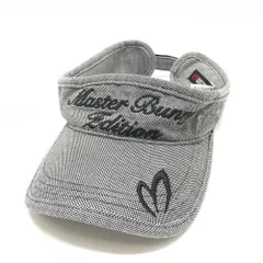 ★特価★マスターバニー サンバイザー 白×黒 織生地 立体ロゴ刺しゅう FR ゴルフウェア MASTER BUNNY EDITION