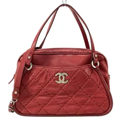 CHANEL シャネル　レッドレザー バッグ ジグザグステッチ シャネル シャネル22ミニ レザー 2WAYショルダーバッグ レッド