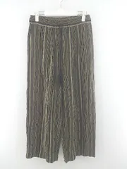 ◇ Doux archives ドゥアルシーヴ ウエストゴム ストライプ パンツ サイズ2 ブラウン グリーン マルチ レディース P  【中古】 【1211030003643】