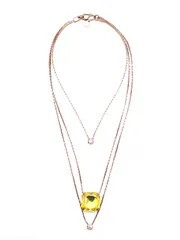STELLA McCARTNEY ステラ マッカートニー ラインストーンレイヤードネックレス ゴールドのサムネイル