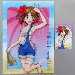 [중고] 클리어 파일 니시스미 미호 A4 클리어 파일 & 스티커 [WEB 복권 걸즈 & 팬처 최종장] E상