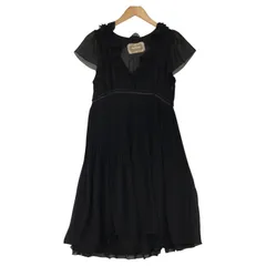 Ray Beams レイビームス シフォン プリーツワンピース size1/ブラック