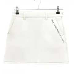 アディダス スカート 白 背面3ライン ダンボールニット  レディース S/P ゴルフウェア adidas