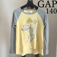 タグ付き GAP×ディズニー 　ギャップ　子供服　バンビ ロンT 長袖Tシャツ ラグランTシャツ スパンコール 女の子 子供服 140